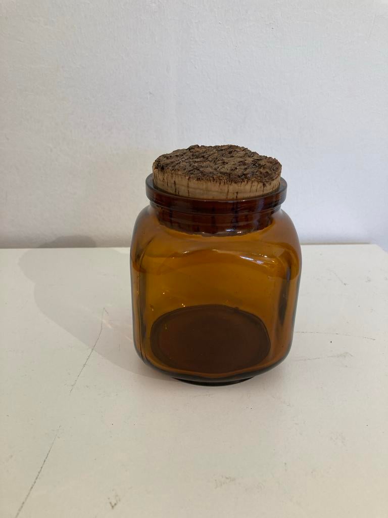 Glazen pot met kurk, Ophalen of Verzenden