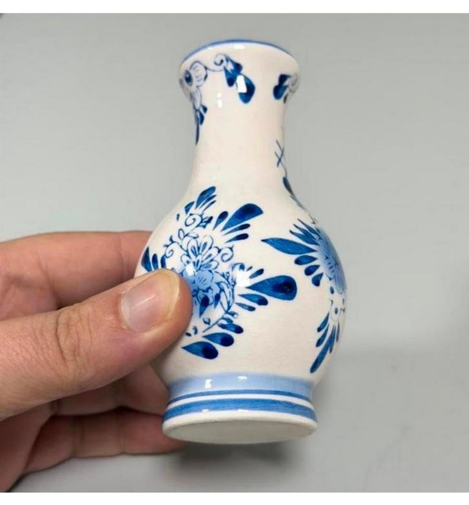 Delfts blauw aardewerk kleine vaas vaasje faience decoratie, Ophalen of Verzenden