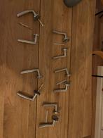 Novidade deurkrukset Hera rond rozet RVS GAMMA Deurklink 5X, Ophalen of Verzenden, Gebruikt, Rvs, Klink of Kruk