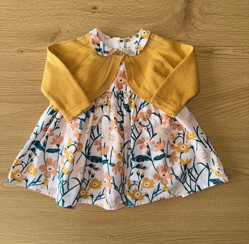 Prachtig jurkje met vestje maat 62 Next Baby, Ophalen of Verzenden, Zo goed als nieuw, Meisje, Setje