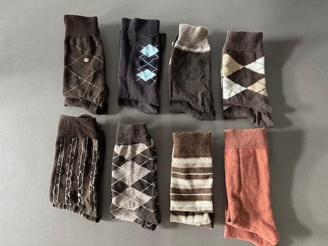 8 paar sokken bruin multi maat 43-46, Kleding | Heren, Sokken en Kousen, Hema, Bruin, Verzenden, Maat 43 t/m 46