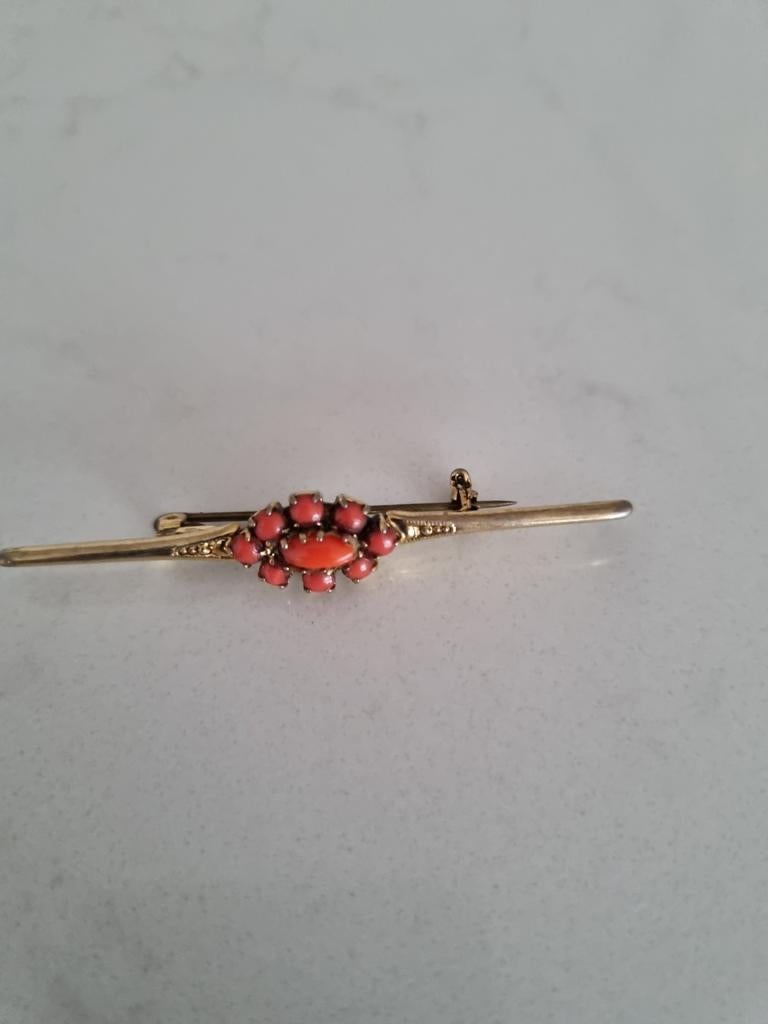 Double spelt met bloedkoraal, Ophalen of Verzenden, Overige materialen