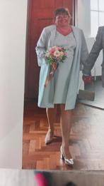 Elegante cocktailjurk met jasje - Maat 46 lichtblauw., Kleding | Dames, Gelegenheidskleding, Blauw, Maat 46/48 (XL) of groter