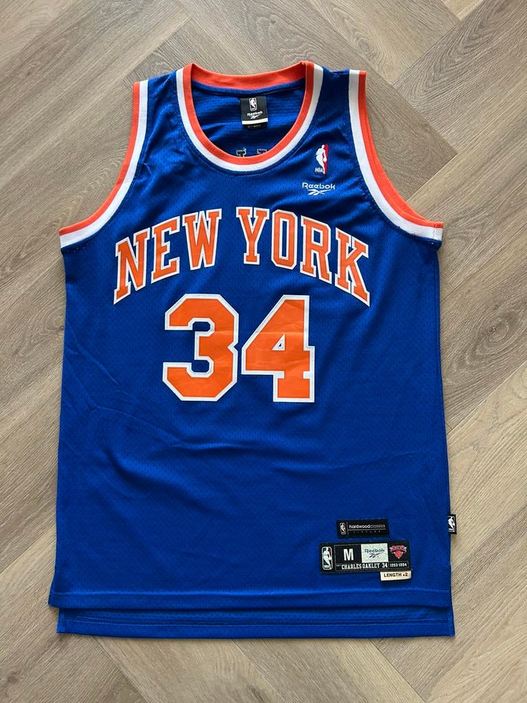 Charles Oakley NY Knicks jersey New York M / L Reebok nba, Sport en Fitness, Basketbal, Ophalen of Verzenden, Zo goed als nieuw