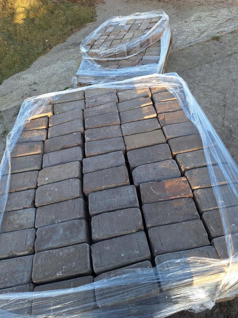 TE KOOP 6 M2 GEBAKKEN KLINKERS 10-DUIMERS, Ophalen, Gebruikt, Klinkers, 5 tot 10 m²