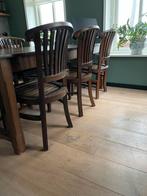 Koloniale eetkamerstoelen, Huis en Inrichting, Stoelen, Ophalen, Gebruikt, Bruin, Vijf, Zes of meer stoelen