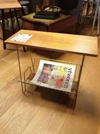 VINTAGE JAREN 60 TIJDSCHRIFTEN REK HOUT/METAAL 48X40X28 CM, Ophalen of Verzenden