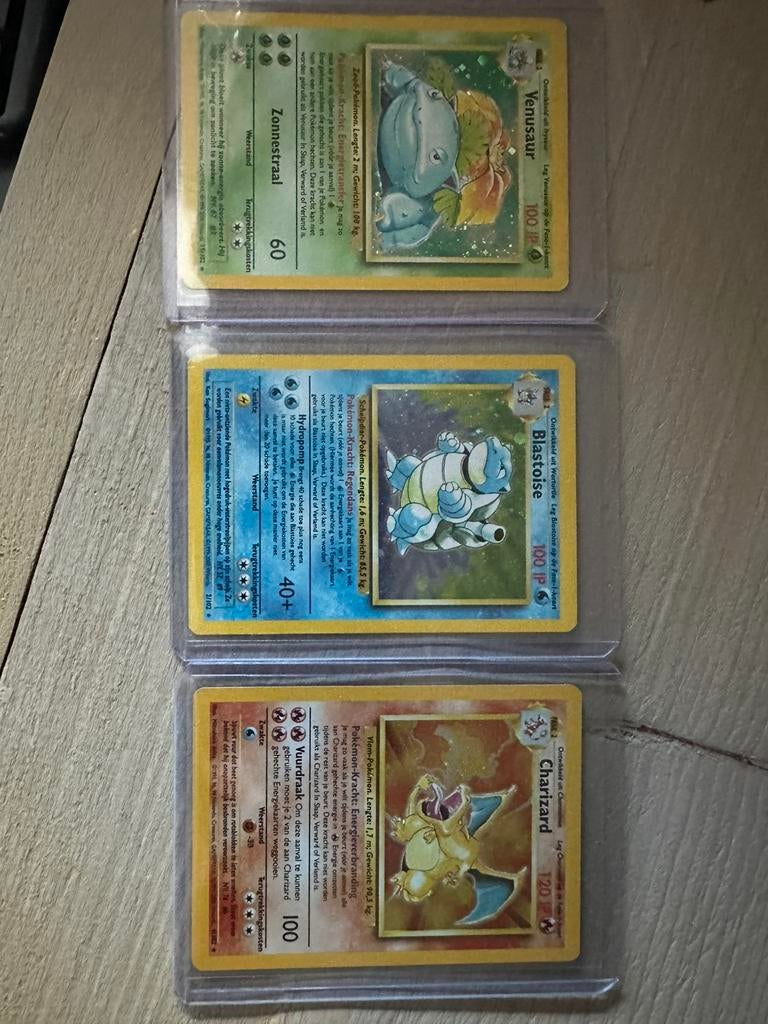 Pokemon TCG - Base set Charizard / Blastoise / Venusaur (NL), Ophalen of Verzenden, Gebruikt