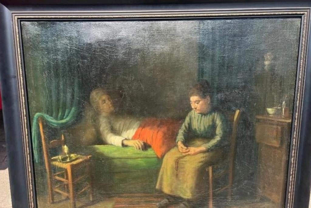 Schilderij gesigneerd Johannes Theuns 1877-1961, Antiek en Kunst, Ophalen of Verzenden