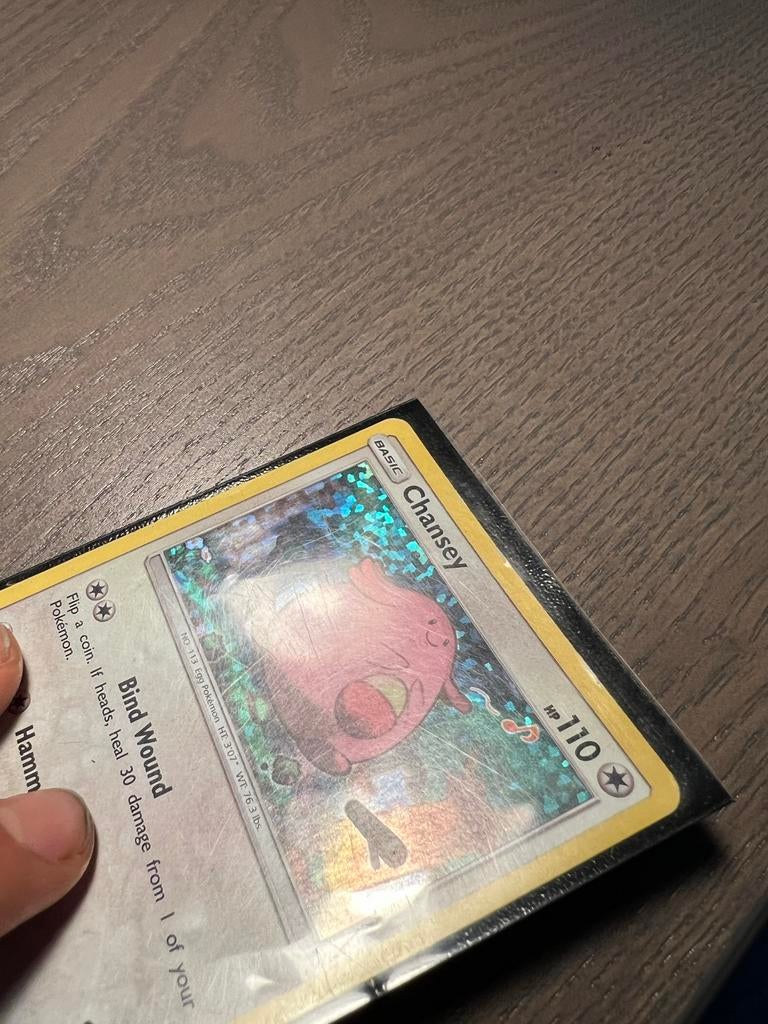 Pokemon Chansey Holo Rare Kaart - 10/12, Ophalen of Verzenden, Zo goed als nieuw, Losse kaart, Foil