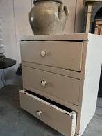 Brocante wit houten ladenblok Frankrijk 33x27x18 cm, Ophalen