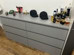 IKEA MALM Ladekast met 6 laden, grijs gelazuurd, Huis en Inrichting, Kasten | Ladekasten, 5 laden of meer, 150 tot 200 cm, Ophalen of Verzenden