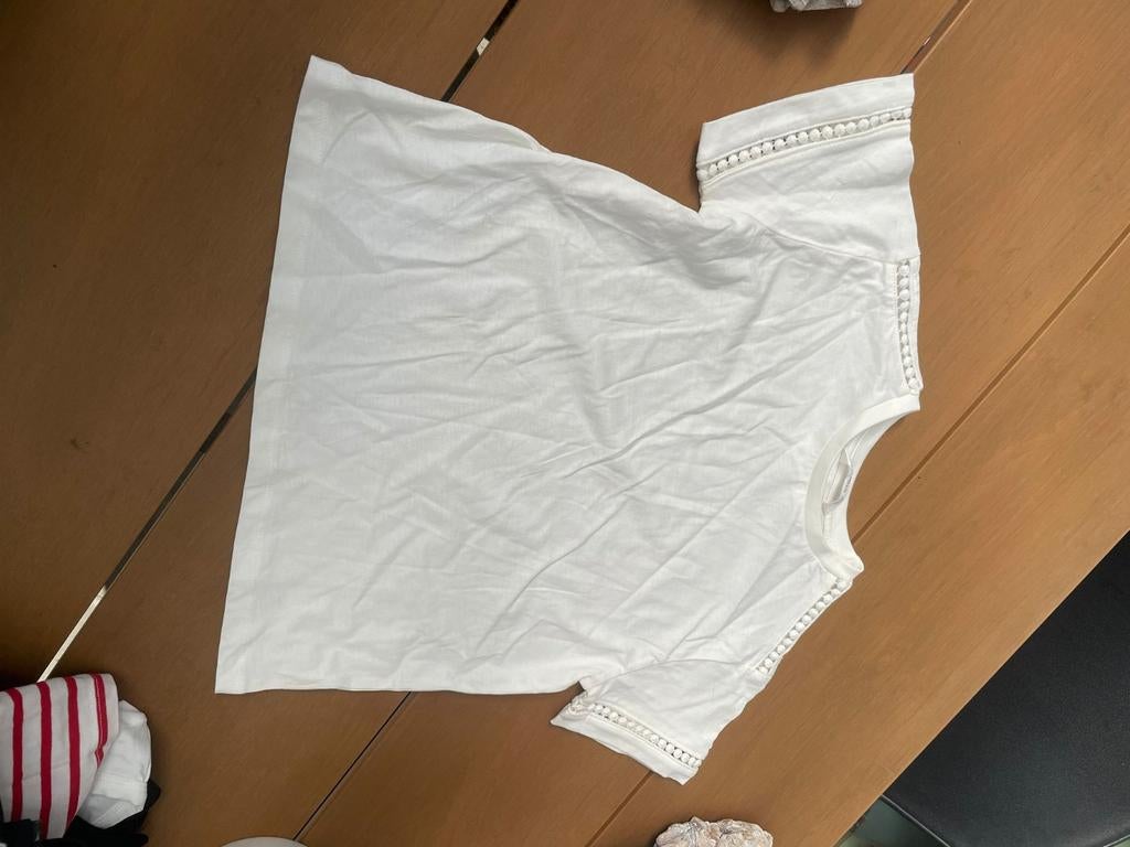 MNG wit T-shirt maat 140 - Nooit gedragen, Kinderen en Baby's, Kinderkleding | Maat 140, Meisje, MNG, Nieuw, Ophalen of Verzenden