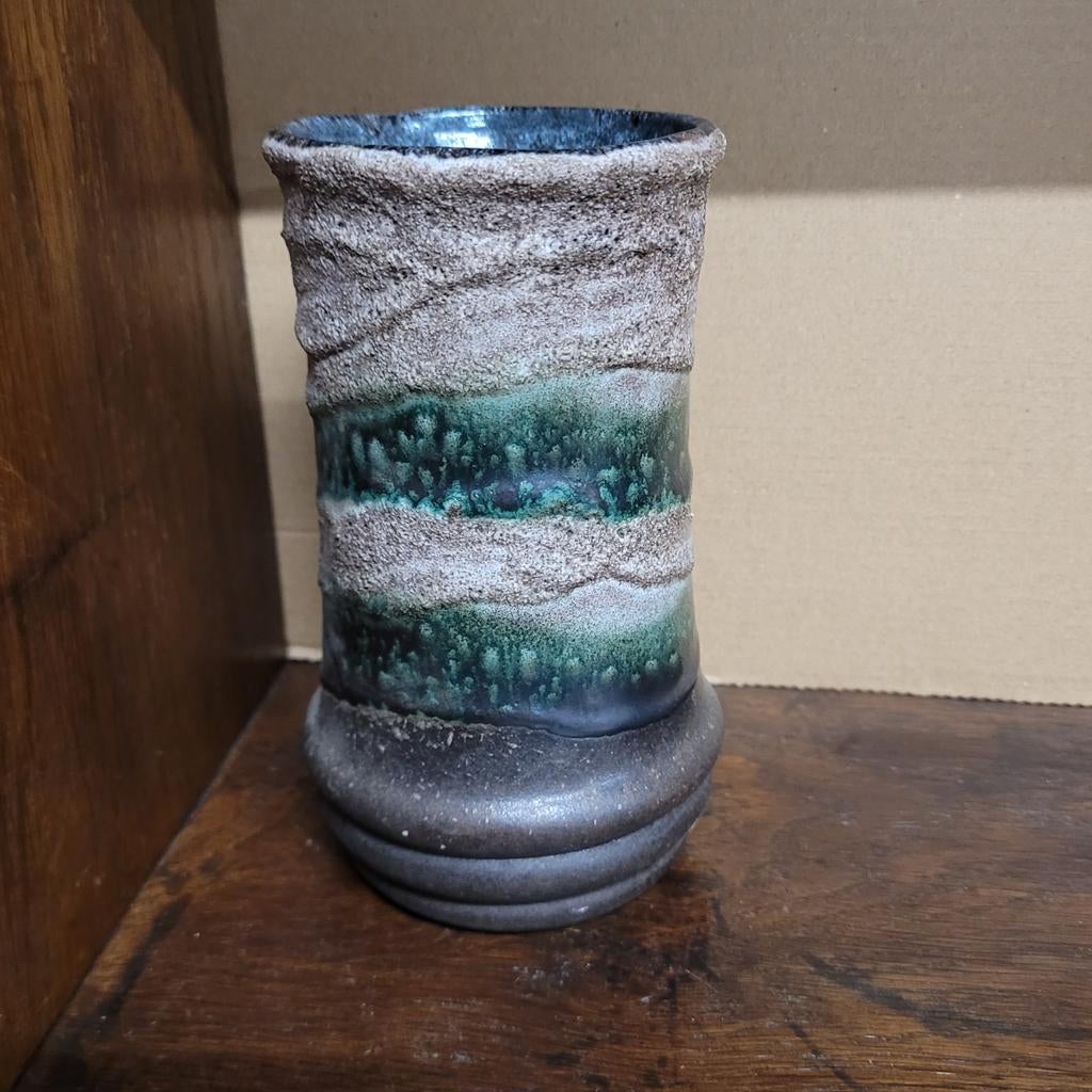 Vintage Strehla Keramiek Vaas - West-Duitsland, Antiek en Kunst, Ophalen of Verzenden