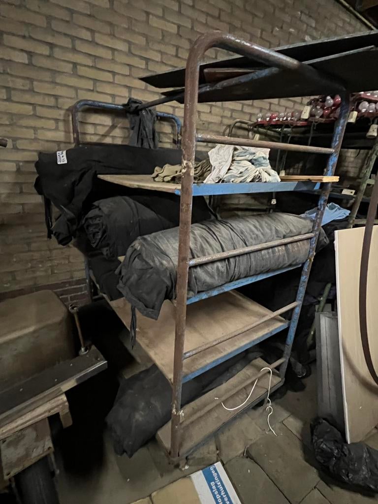 Vintage industriekar bakkerskar stellingwagen plantenkar 3 x, Ophalen, Gebruikt