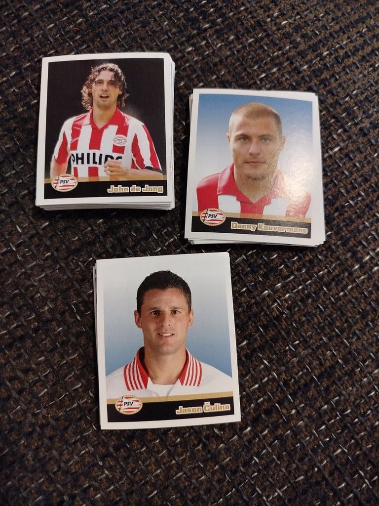 PSV voetbalplaatjes - John de Jong, Koevermans, Culina, Ophalen of Verzenden, Gebruikt, PSV, Poster, Plaatje of Sticker