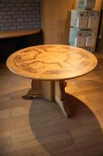 Ronde eettafel met fineer inlegblad, Ophalen, Klassiek, Rond, Vier personen