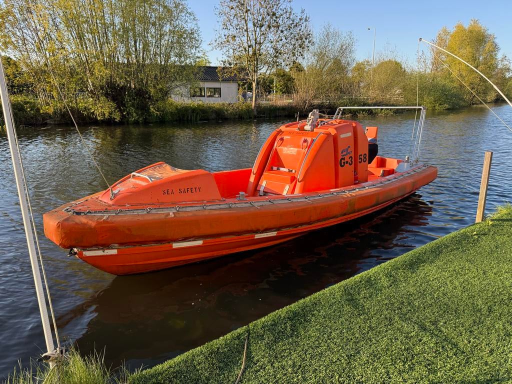 Reddingsboot Norsafe - Robuust en Betrouwbaar, Ophalen, Gebruikt, Diesel, Polyester