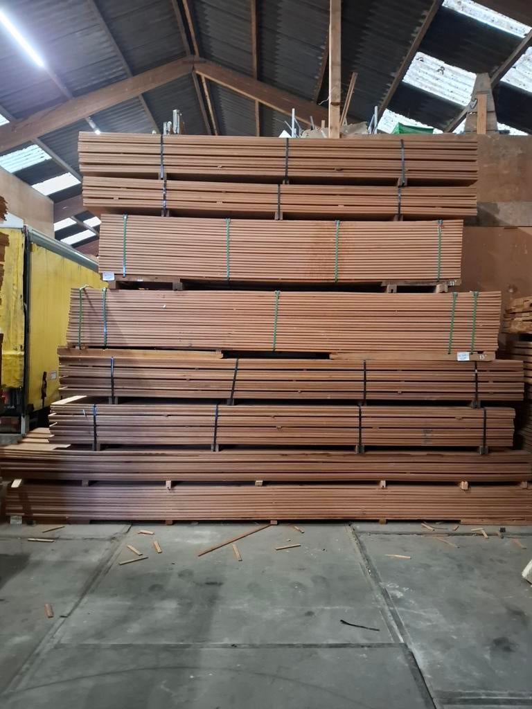 Hardhout vlonderplanken 425 cm bezorgen mogelijk, Ophalen, Nieuw, A, Hout