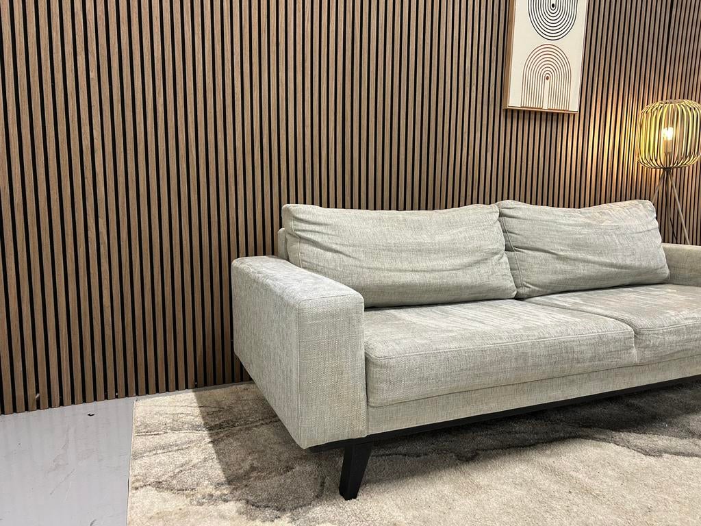 Woood Zane - Bank - 3 Zits - Grijs / Beige - Nette Staat, Ophalen of Verzenden, Zo goed als nieuw, 75 tot 100 cm, 200 tot 250 cm