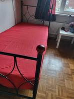 Eenpersoons metalen ledikant, Ophalen, 90 cm, Eenpersoons, Zwart