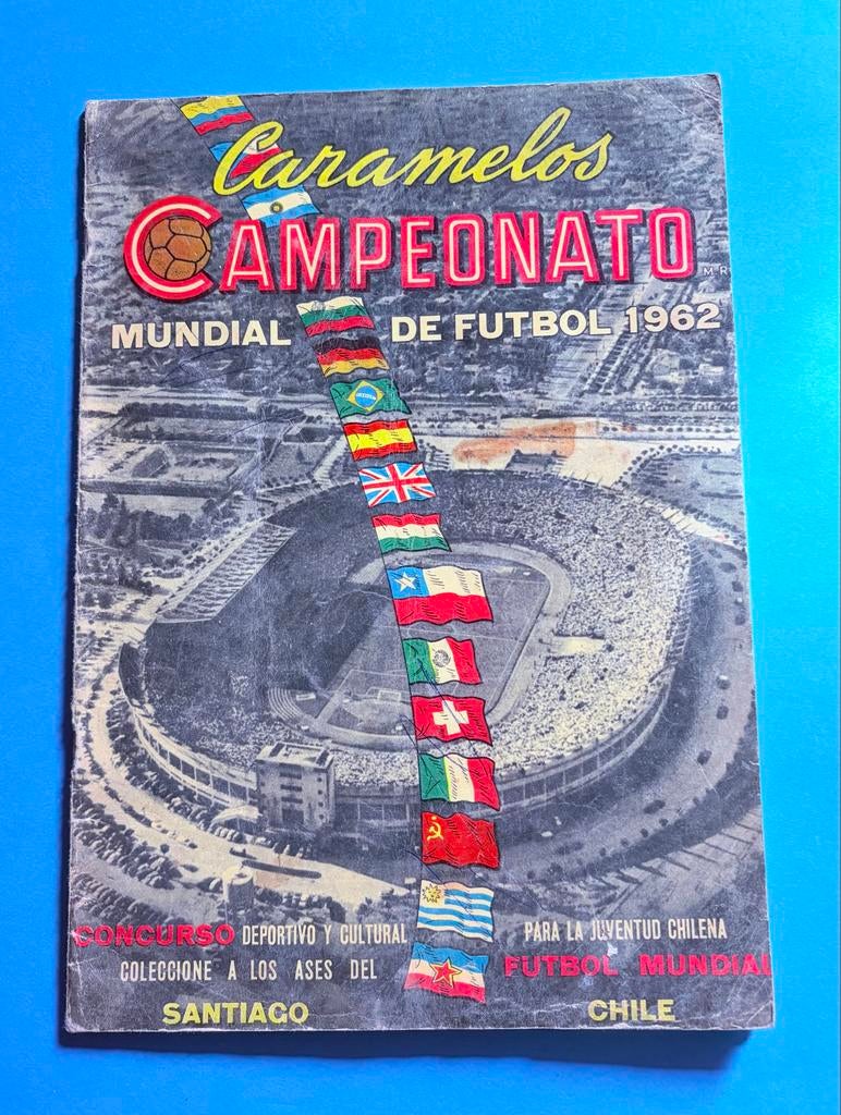 Compleet origineel album Caramelos WK voetbal 1962, Gebruikt, Overige, Verzenden, Maat XS of kleiner