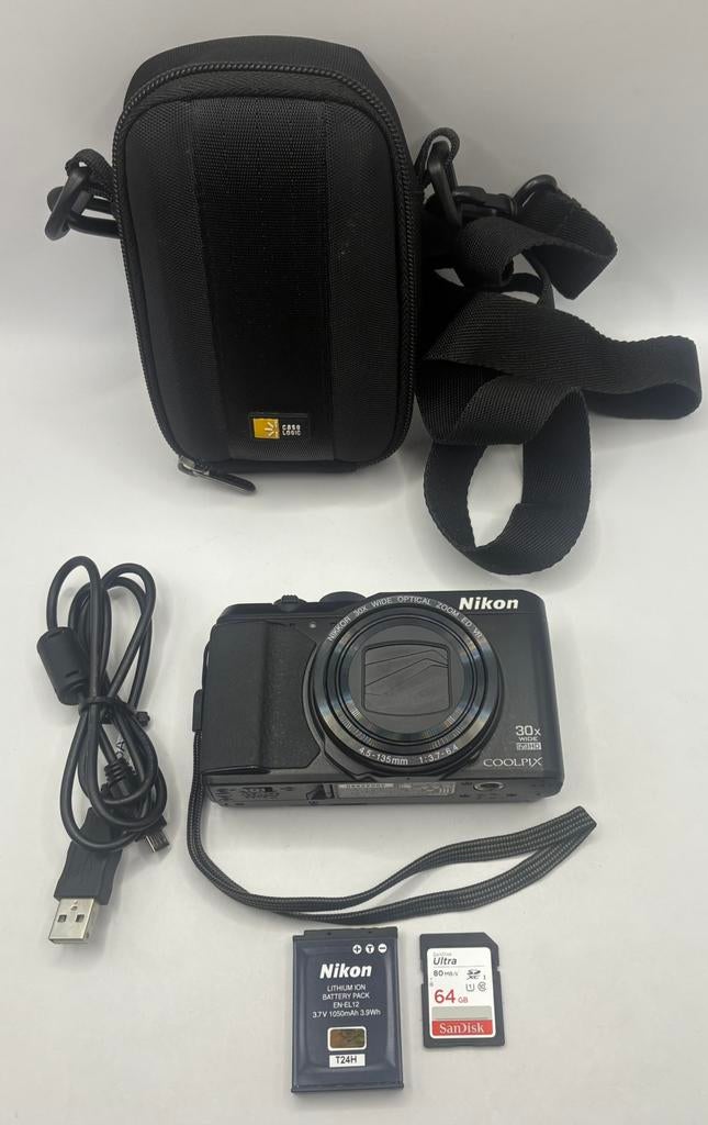 Nikon coolpix S9900 - compact camera, Overige merken, Zo goed als nieuw, Geheugenkaart, Camera