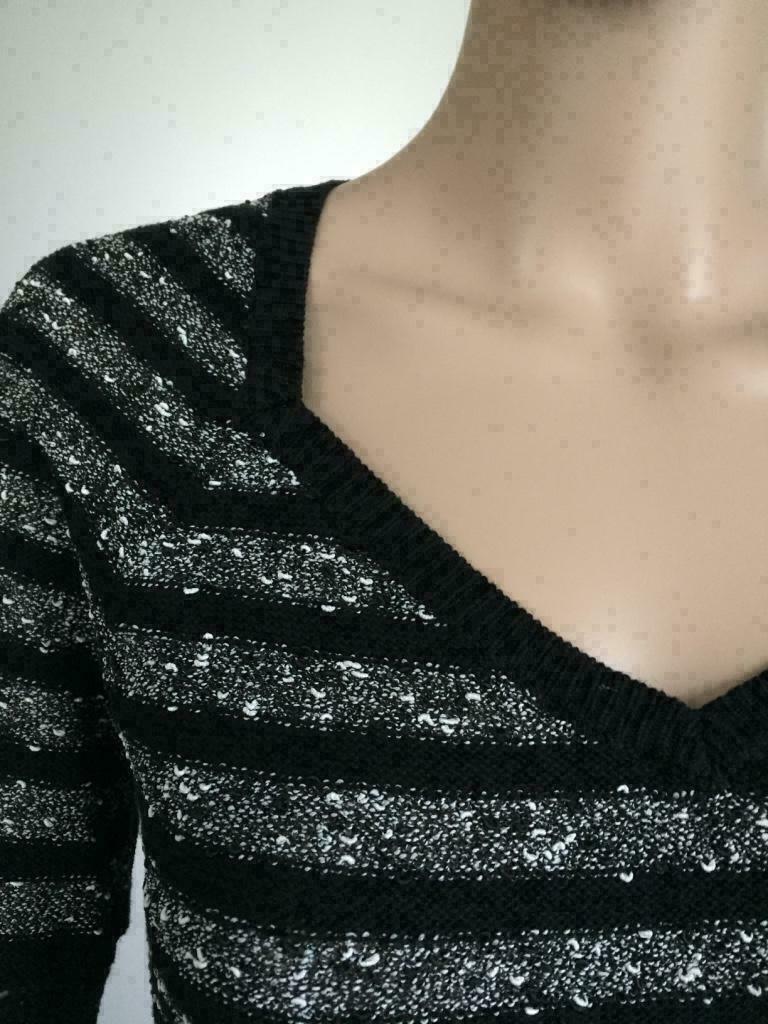 F07 Superstar: maat S=36 jurk jurkje fijn-gebreid zwart/grij, Kleding | Dames, Zwart, Ophalen of Verzenden, Zo goed als nieuw