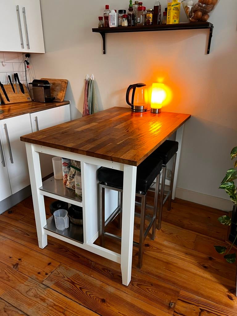 Keukeneiland Ikea Tornviken, Ophalen, Gebruikt, Wit, 50 tot 100 cm