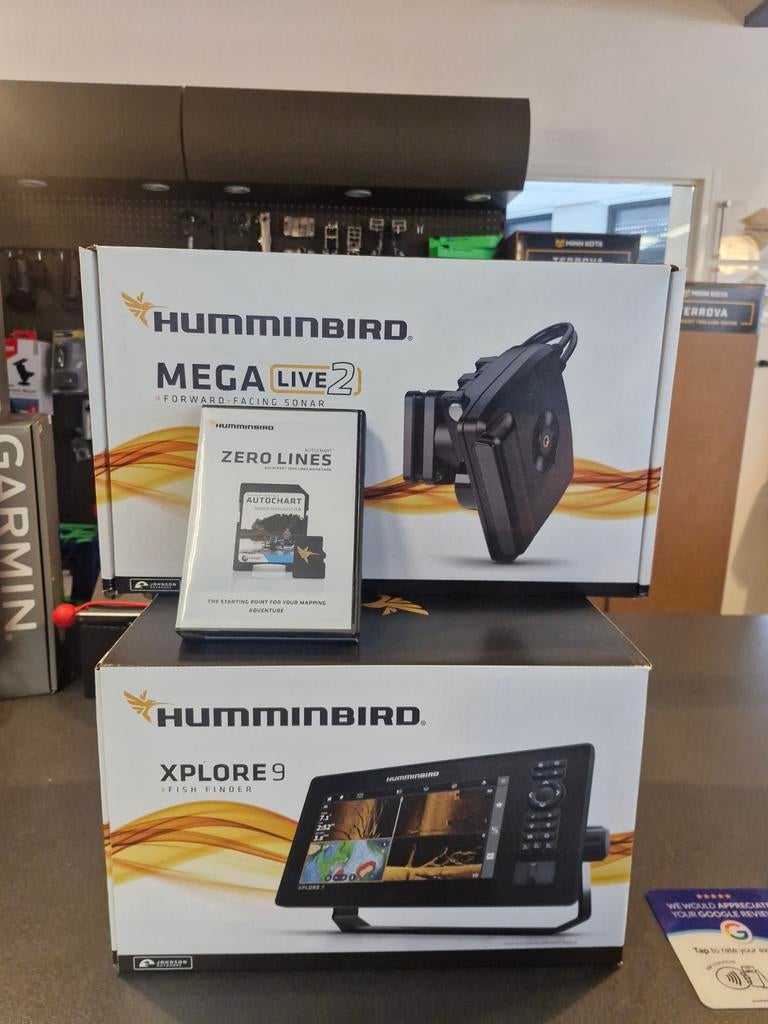 Spring Sale:Humminbird Xplore, Megalive2 & ZeroLine kaart, Ophalen of Verzenden, Nieuw, Kaartplotter of Fish Finder