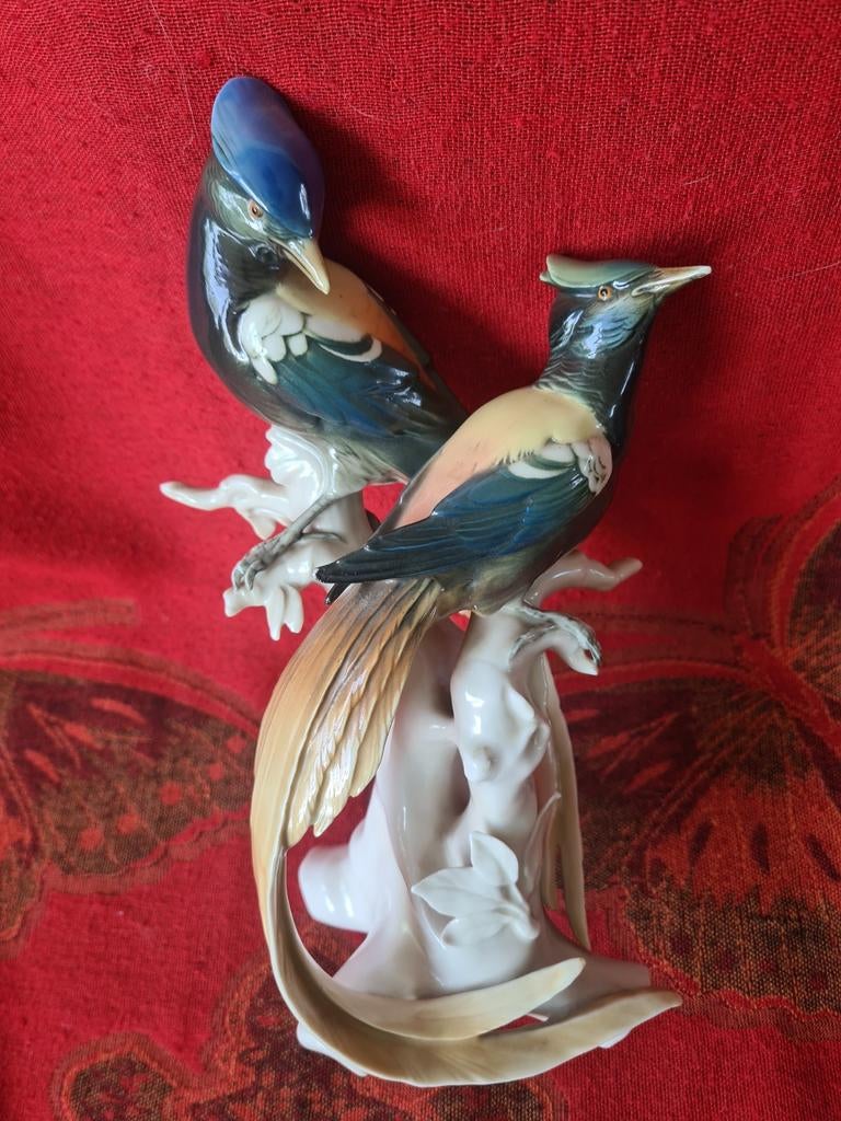 Karl Ens porseleinen beeld paradijsvogels, Ophalen of Verzenden