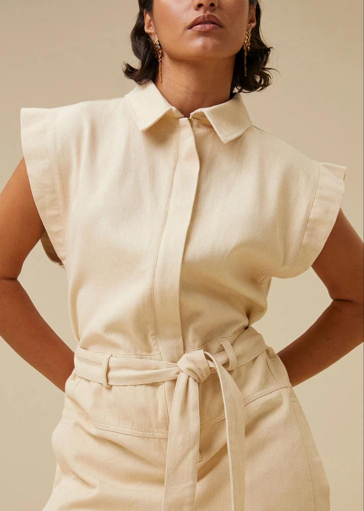 Nieuwe By Bar jumpsuit/playsuit in beige, maat M, Kleding | Dames, Jumpsuits, Ophalen of Verzenden, Nieuw, Maat 36 (S), Beige