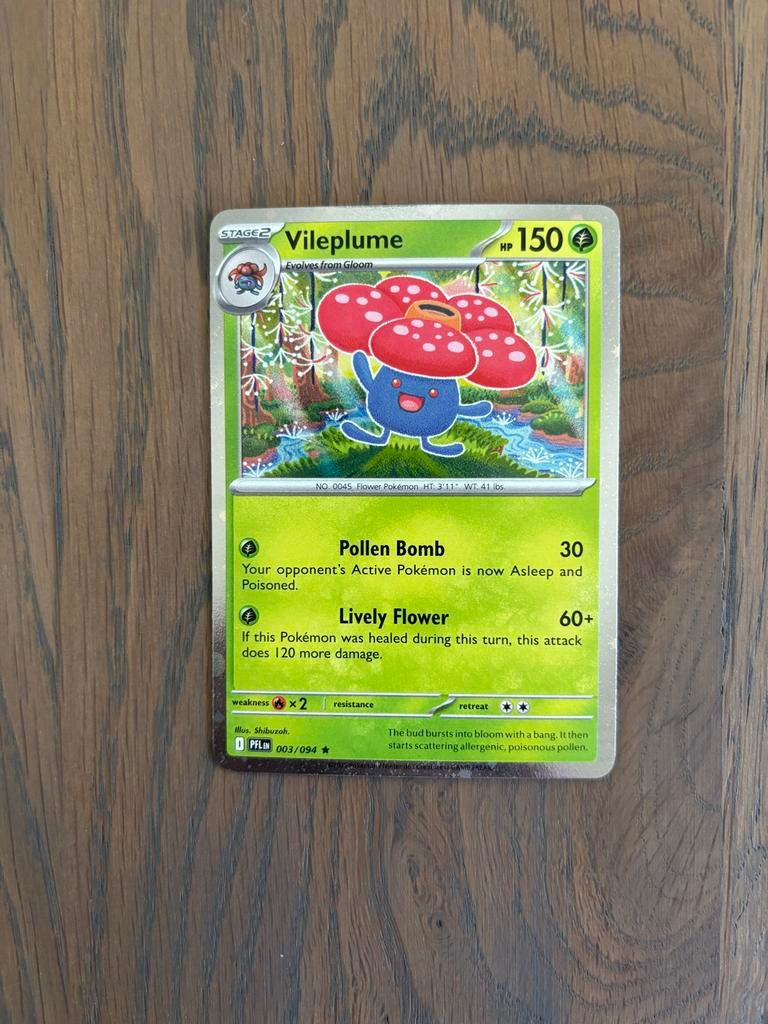 Pokémon Kaart Vileplume 003/094 - Nieuw, Ophalen of Verzenden, Zo goed als nieuw, Losse kaart