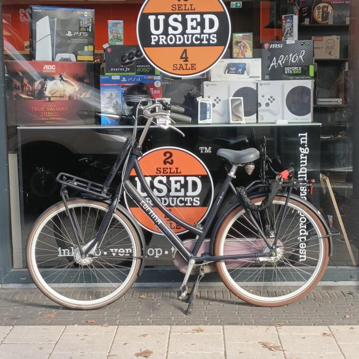 Cortina U4 Transport Damesfiets Blauw Nette staat, Fietsen en Brommers, Elektrische fietsen, Zo goed als nieuw