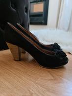 Zwarte pumps met open neus maat 37, Ophalen of Verzenden, Zo goed als nieuw, Zwart