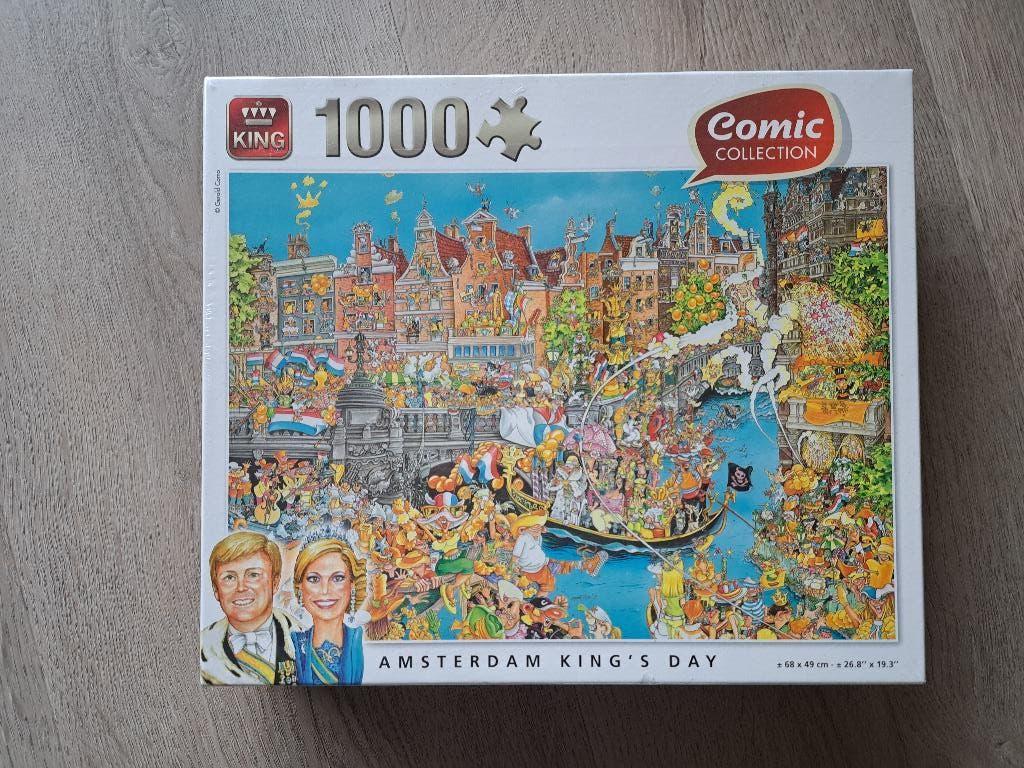 King legpuzzel Amsterdam King's Day NIEUW, Ophalen of Verzenden, 500 t/m 1500 stukjes, Nieuw, Legpuzzel