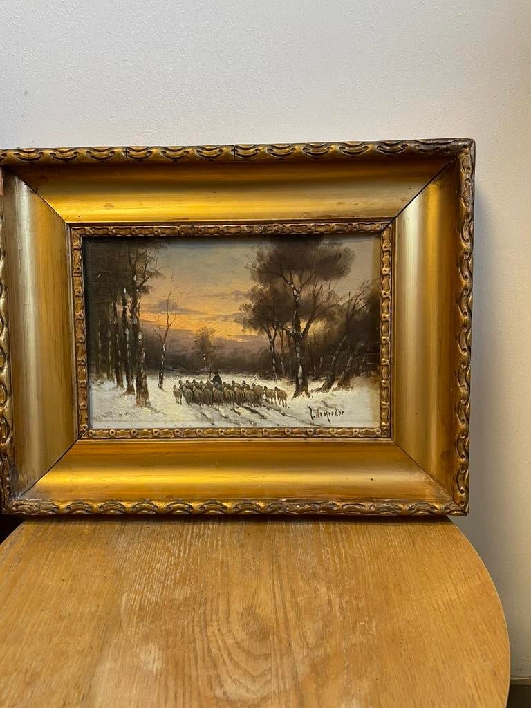 Landschap met schapen, Ophalen