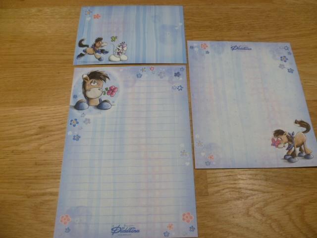 Galupy verzamel briefpapier blauw Diddl 2 vellen + envelop, Verzamelen, Diddl, Nieuw, Papier, Kaart of Schrift, Galupy, Ophalen of Verzenden