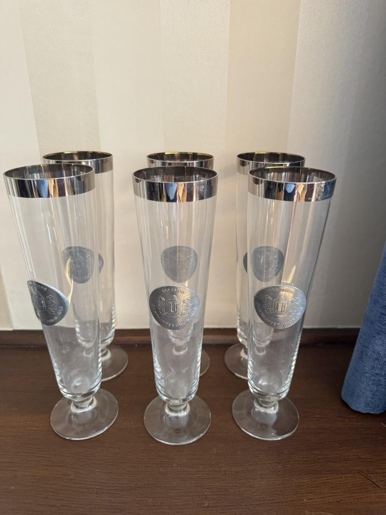 Zeldzame bierglazen van Dortmunder Union Brauerei, Ophalen of Verzenden, Nieuw, Glas of Glazen, Overige merken