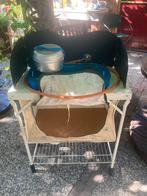 Complete Camping Set: Opvouwbare Tafel, Gasfornuis, Gasfles,, Ophalen, Gebruikt