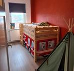Halfhoogslaper met Brandweer speelgordijn, Kinderen en Baby's, Kinderkamer | Stapelbedden en Hoogslapers, Ophalen, Gebruikt, Halfhoogslaper