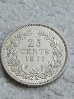 25 Cent 1897 Kwaliteit, Postzegels en Munten, Munten | Nederland, Zilver, 25 cent, Ophalen of Verzenden, Koningin Wilhelmina