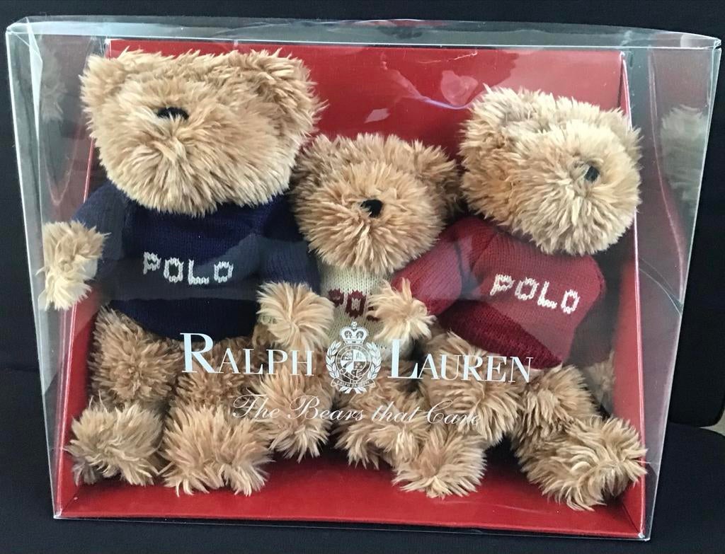 Set van 3 Ralph Lauren 'The Bears That Care' Knuffelberen, Ophalen of Verzenden, Nieuw, Beer