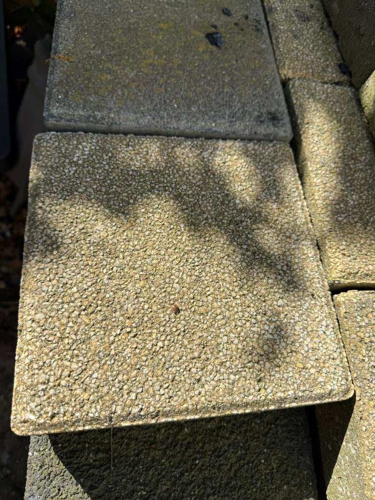 Gratis terrastegels 22m2 (formaat 20x20), Tuin en Terras, Tegels en Klinkers, Ophalen of Verzenden, Gebruikt, 10 m² of meer, Terrastegels