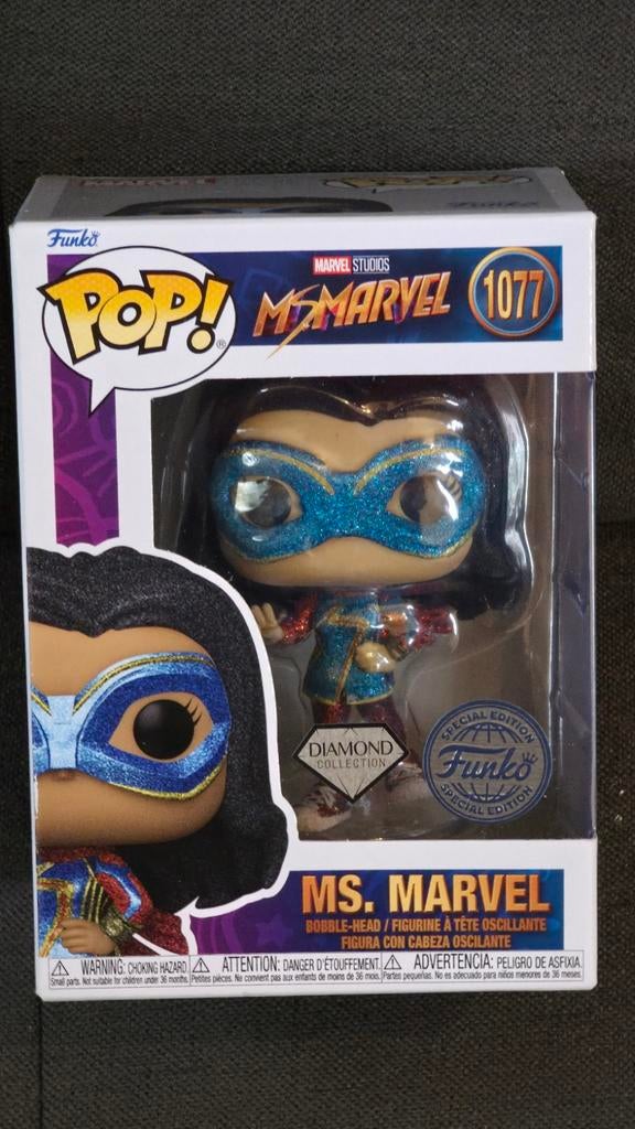 Funko Pop! Ms. Marvel 1077 Diamond Collection, Ophalen of Verzenden, Zo goed als nieuw