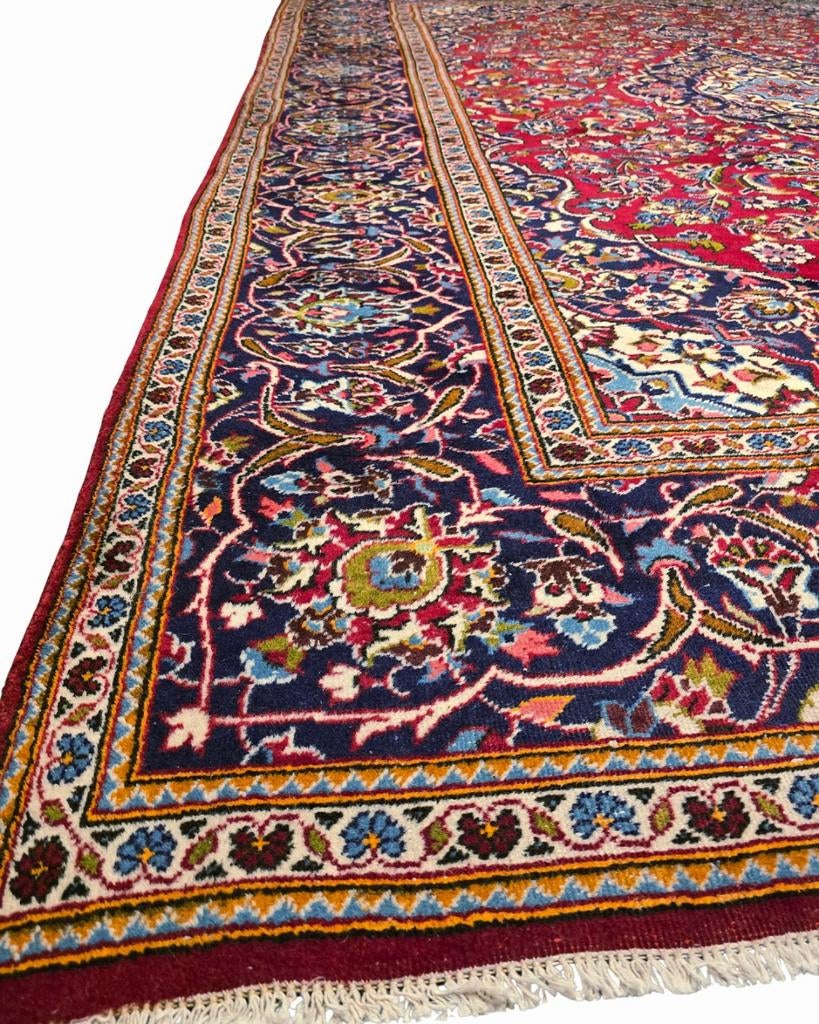 Groot Perzisch tapijt kashan 350x250 wollen vloerkleed iran, De handelmaatschappij, 200 cm of meer, Ophalen of Verzenden, Zo goed als nieuw