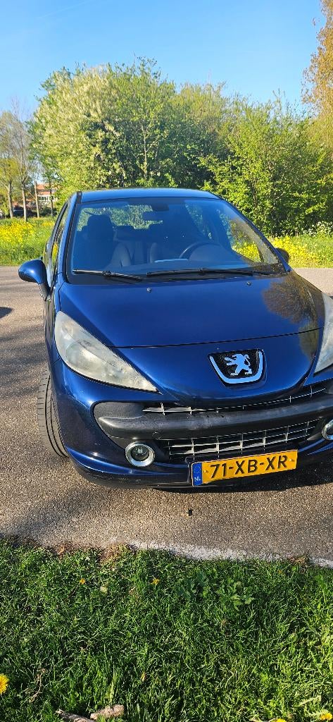 Peugeot 207 1.6 16V 5DRS 2007 Blauw te koop aangeboden, Auto's, Zwart, Blauw, Bedrijf, Handgeschakeld