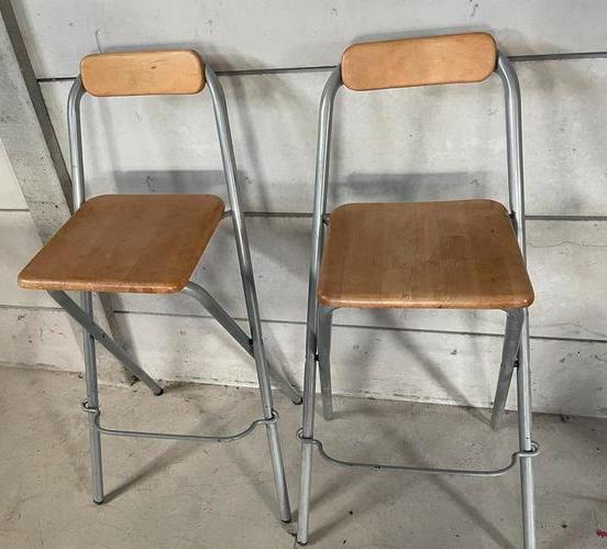 2 barkrukken, Huis en Inrichting, Barkrukken, 2 krukken, Ophalen, Gebruikt, 60 tot 90 cm