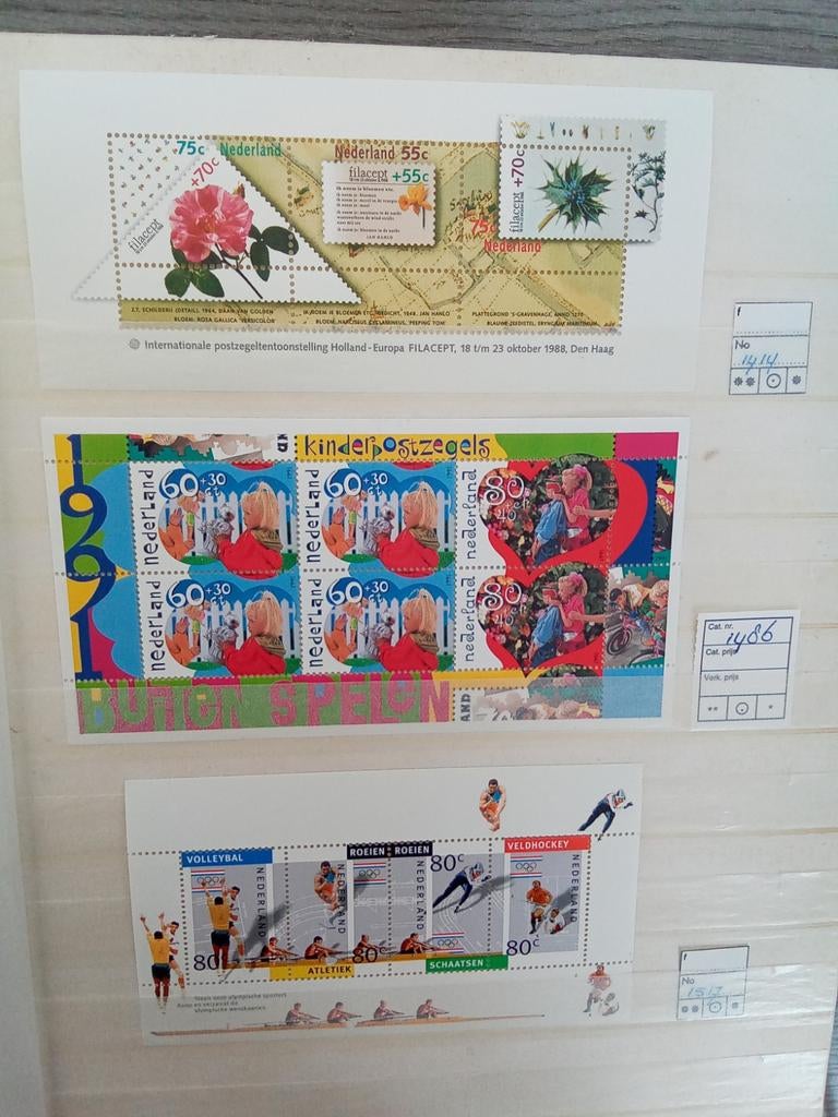 Nederlandse postzegelblokken: Filacept, kinderzegels, sport, Postzegels en Munten, Postzegels | Nederland, Ophalen of Verzenden