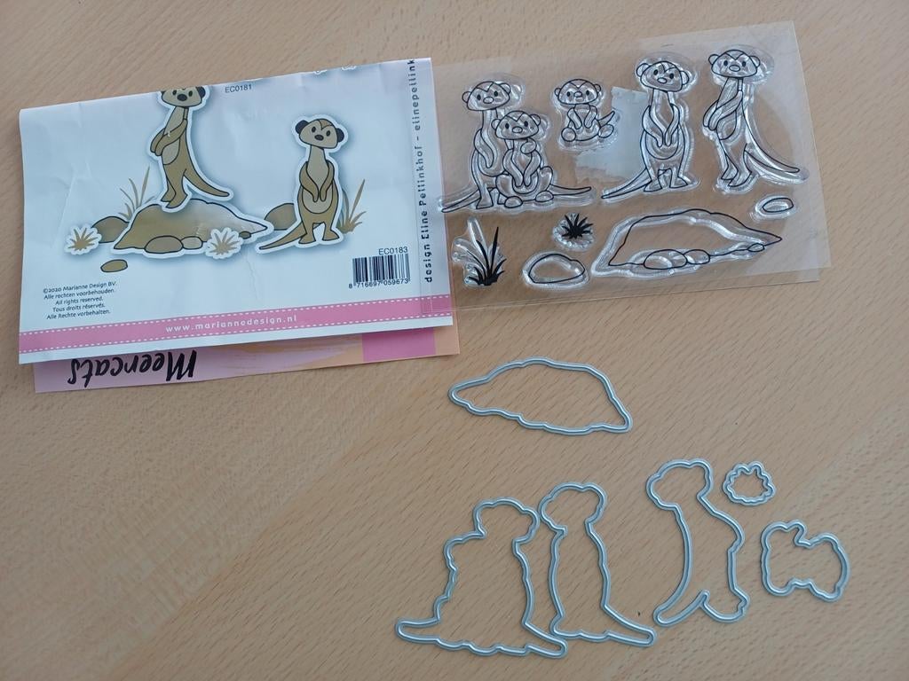 Stokstaartjes, stempels en snijmallen, Ophalen of Verzenden, Gebruikt, Clearstamp